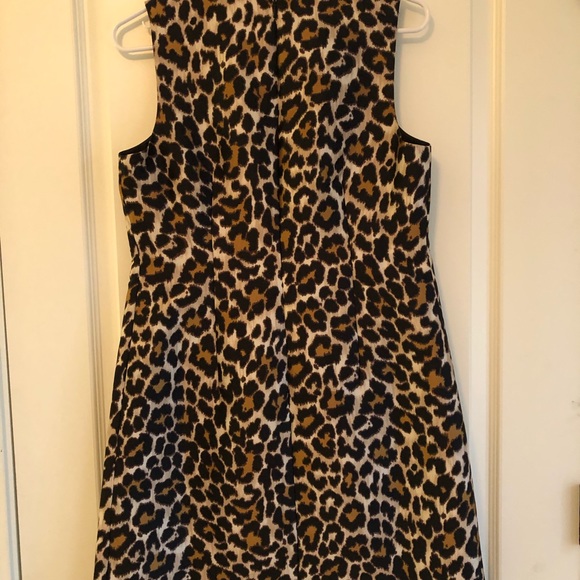 JCrew Leopard shift dress, size 4 - Picture 2 of 7